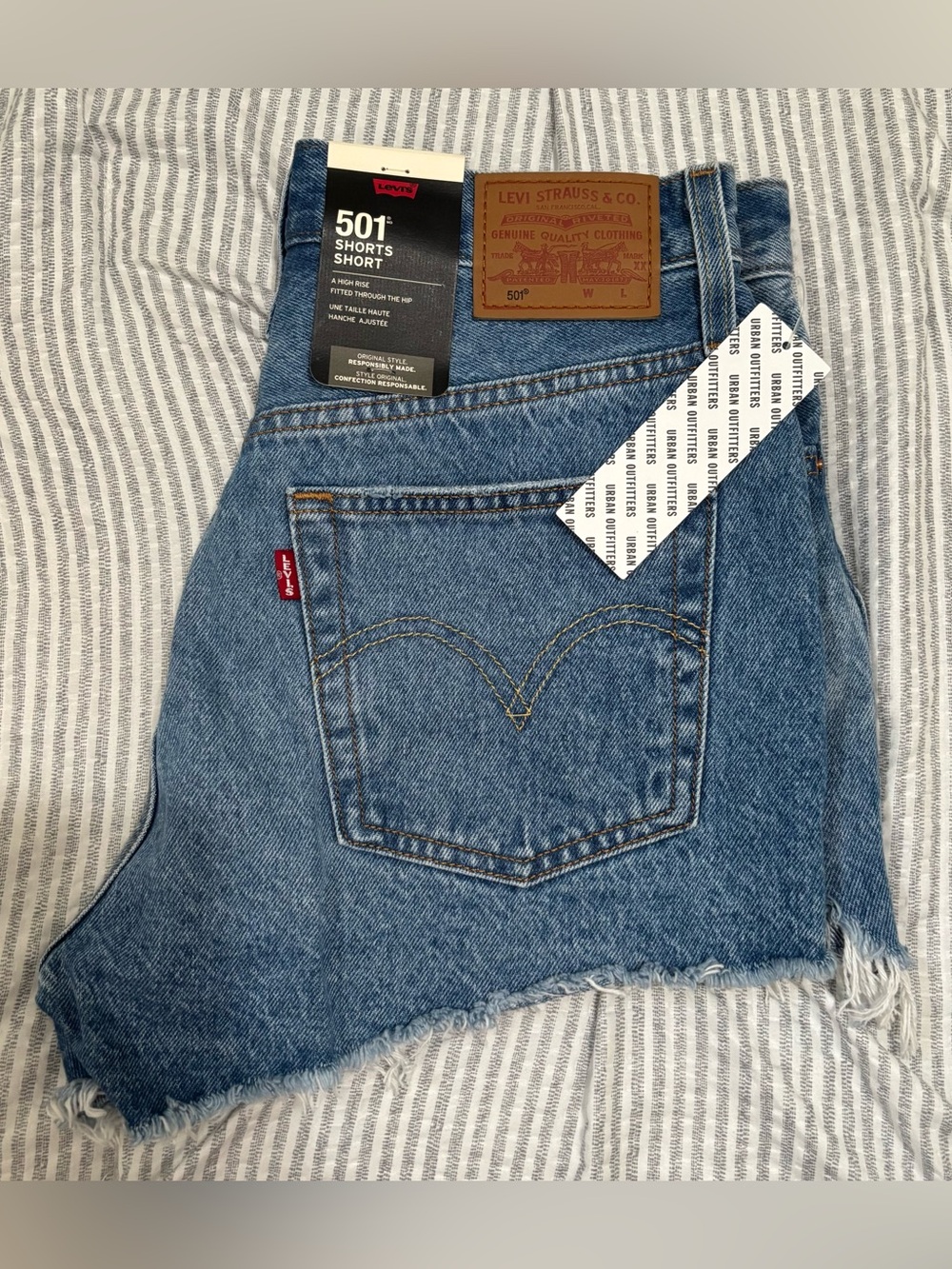 Levi's 501 High-Rise Original Denim Shorts - Medium Blue Wash